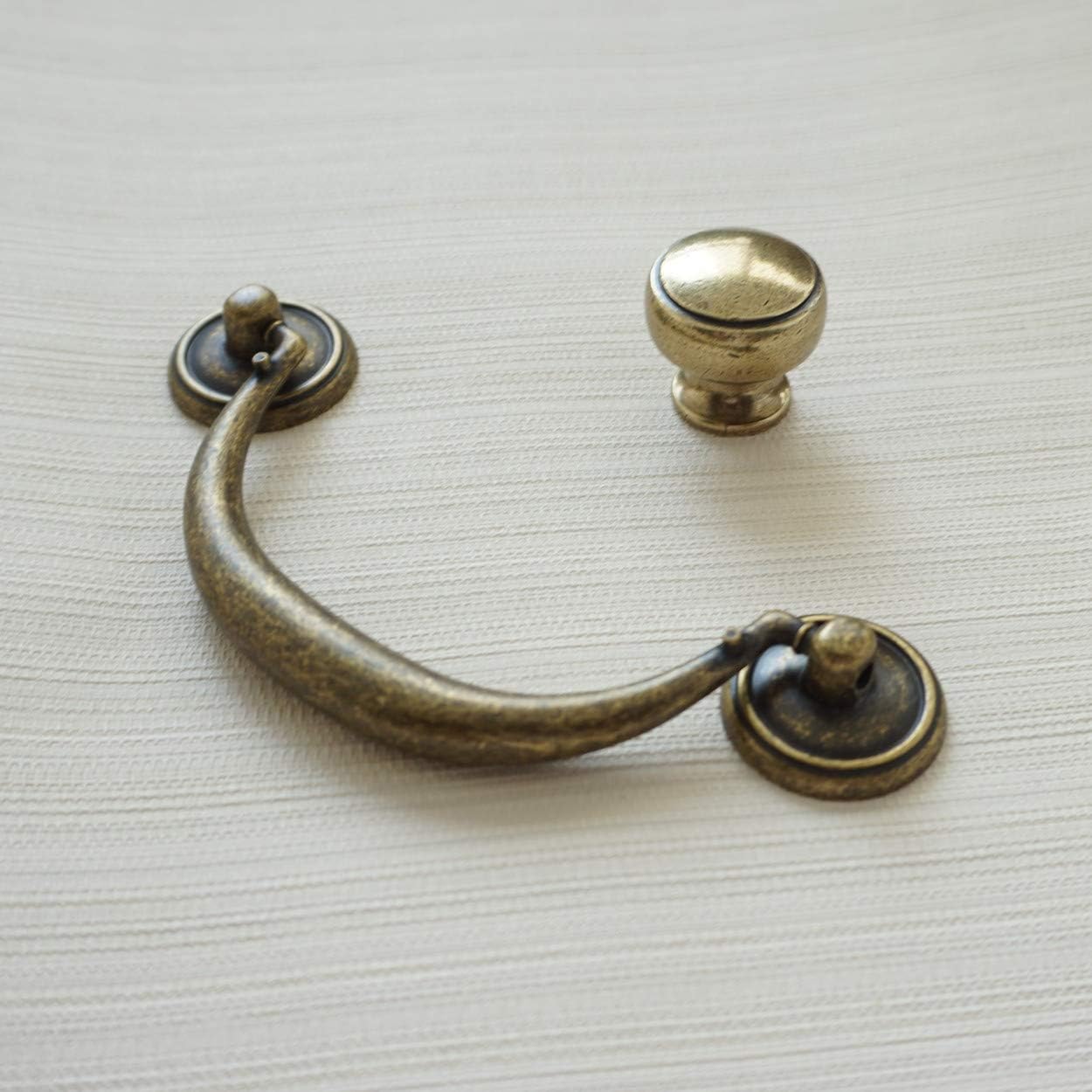 Furniture Hardware Drop Pulls - Puxadores de armário de bronze antigo,