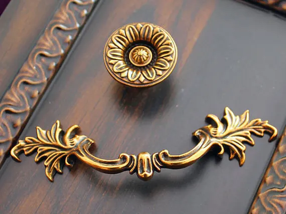 Furniture Hardware Drop Pulls - Gaveta do vintage puxa alças gota