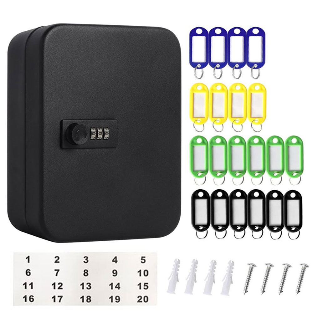 Cabinet Lock Key - Estojo de segurança preto para chaves