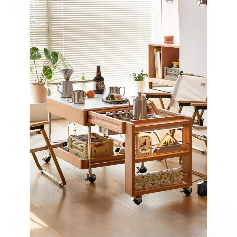 Japanese Furniture Hardware - Mesa de Centro Retrátil de Madeira