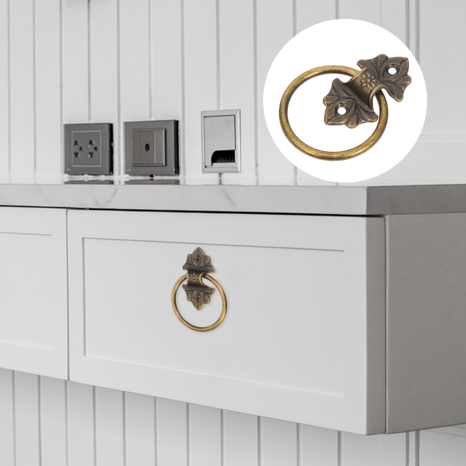 Furniture Hardware Drop Pulls - 2 Peças de Puxadores de Armário