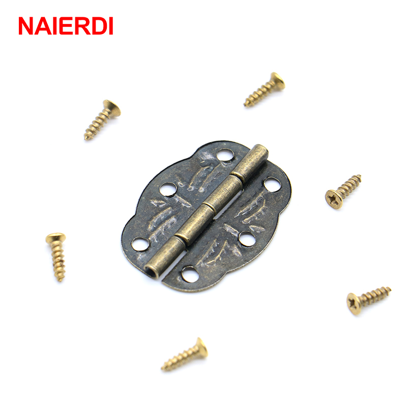 Furniture Hardware Vintage - 20 peças dobradiças de bronze NAIERDI