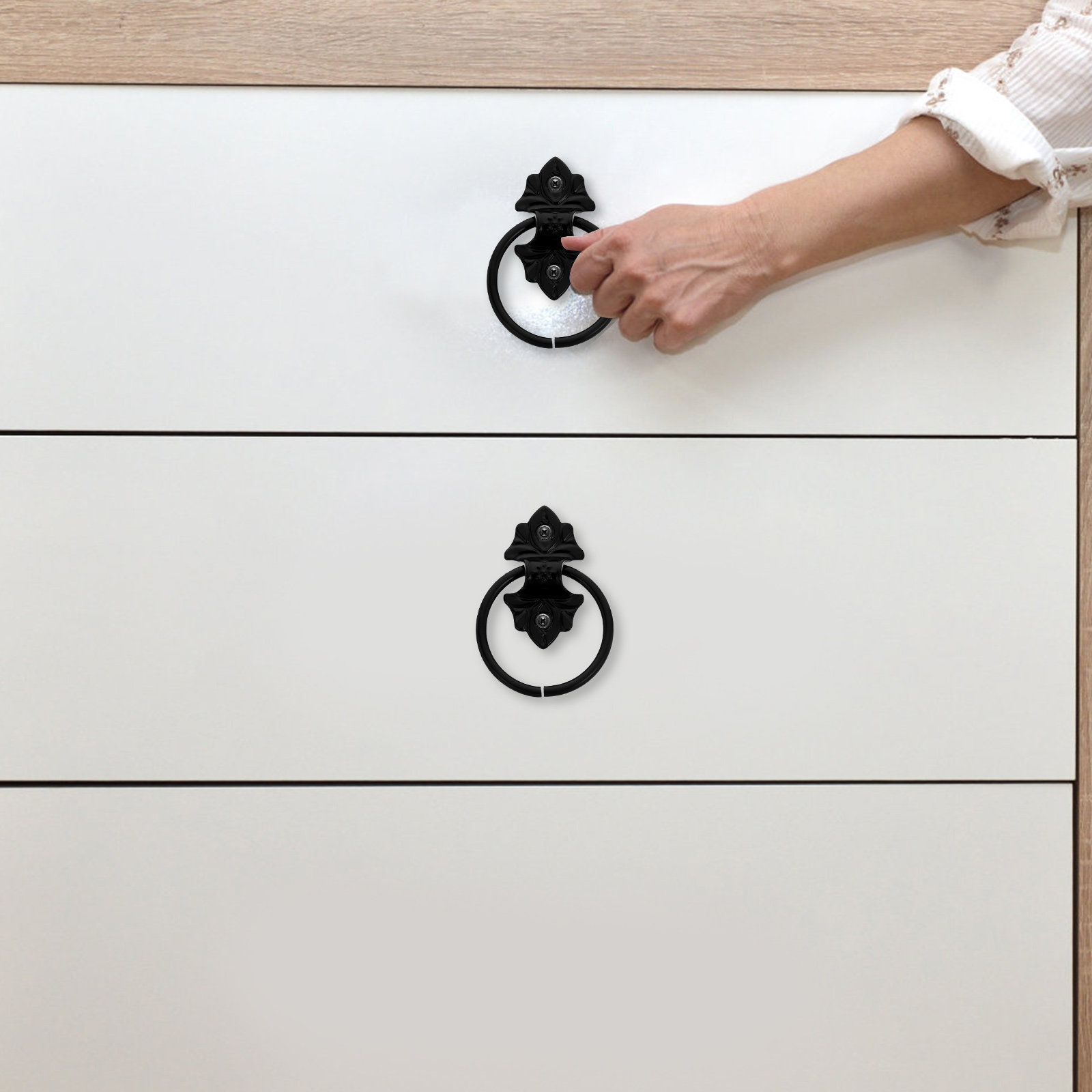2 Peças Puxadores Redondos Vin - Furniture Hardware Drop Pulls avaliação e preço