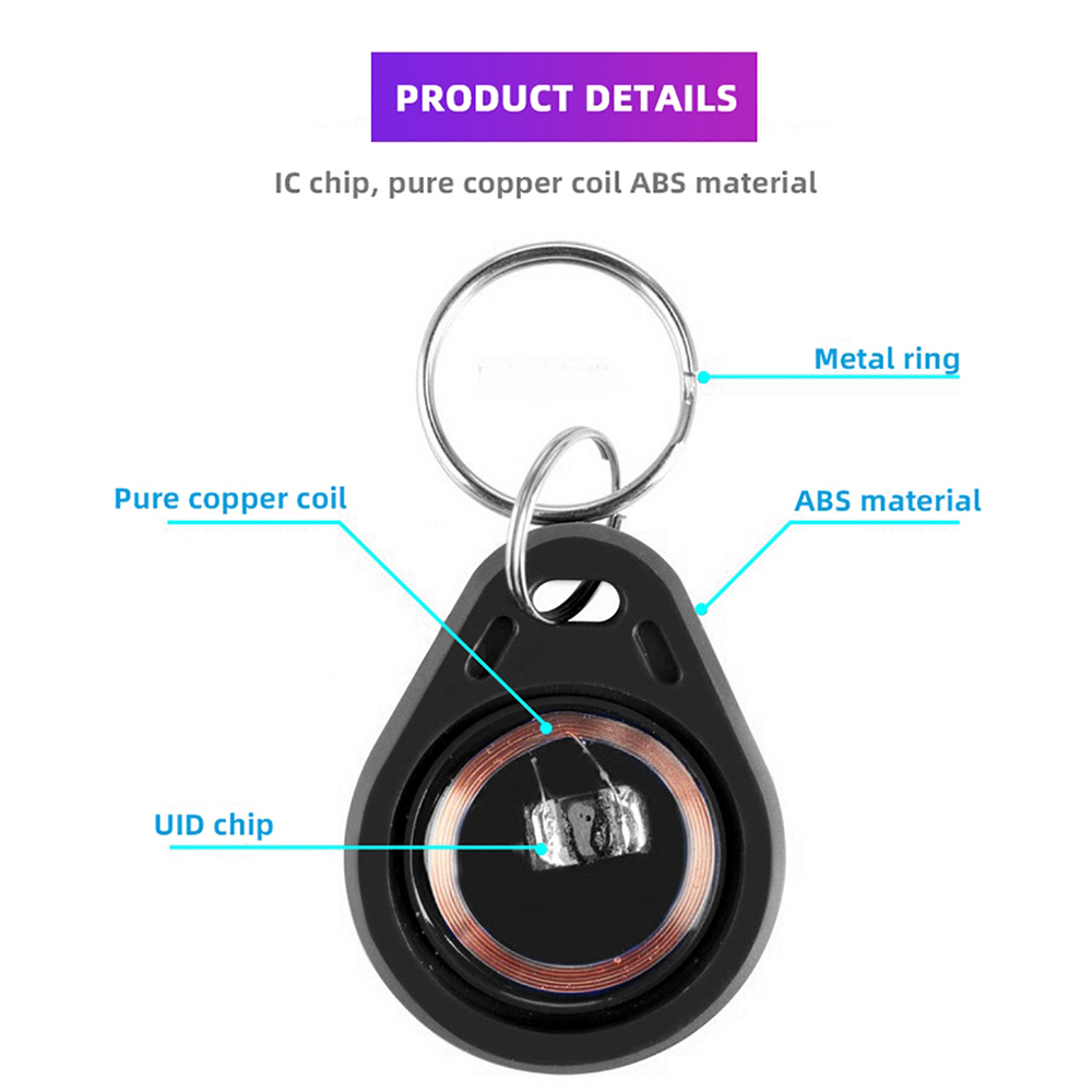 Chaveiro uid preto rf hf 13.56 - Cabinet Lock Key avaliação e preço