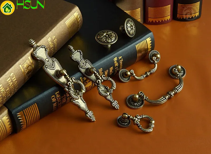 2 pçs 6 estilo rural cômoda pu - Furniture Hardware Drop Pulls avaliação e preço