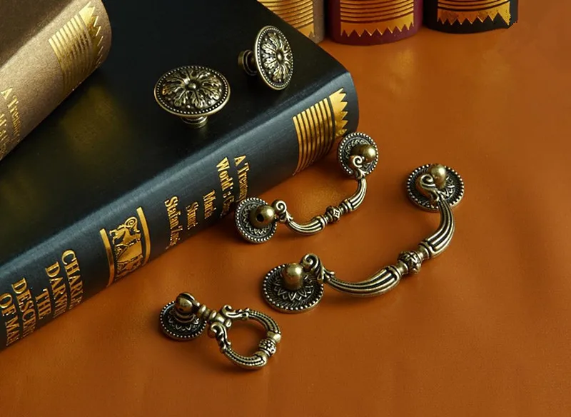 2 pçs 6 estilo rural cômoda pu - Furniture Hardware Drop Pulls avaliação e preço