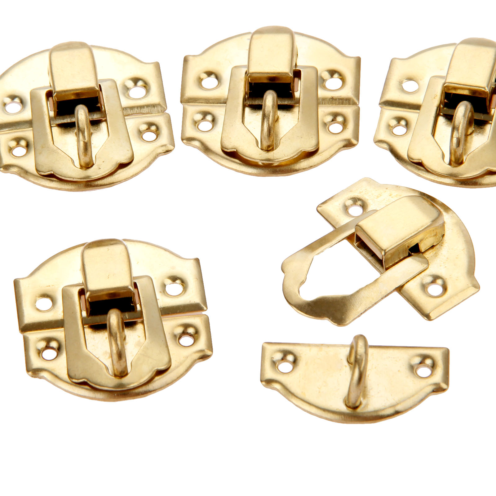 Fechos de trava de caixa doura - Furniture Hardware Vintage avaliação e preço