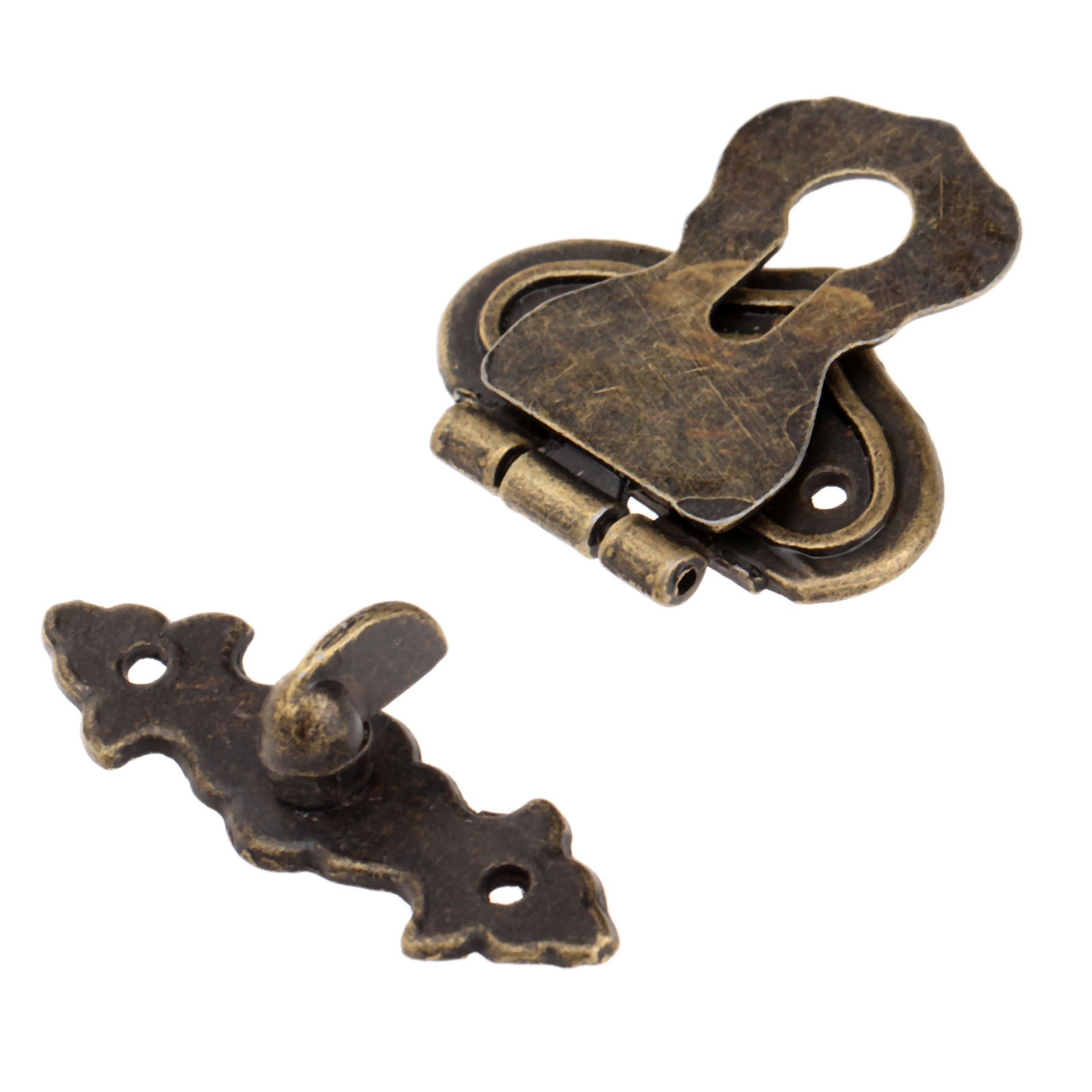 Antique Metal Lock com Parafus - Furniture Hardware Vintage avaliação e preço
