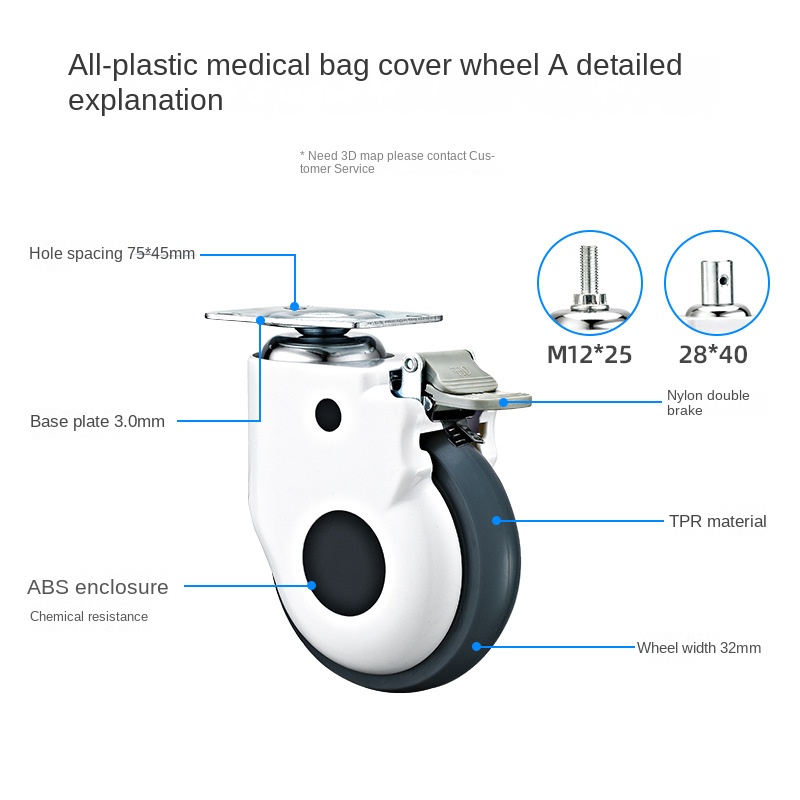 1 Roda Universal Médica de Alt - Furniture Quality Control avaliação e preço