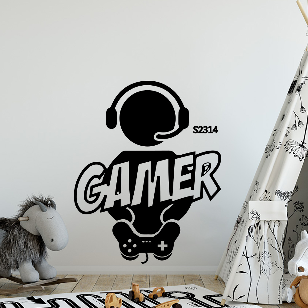 1pc gamer arte da parede decal - Furniture Hardware Parts avaliação e preço