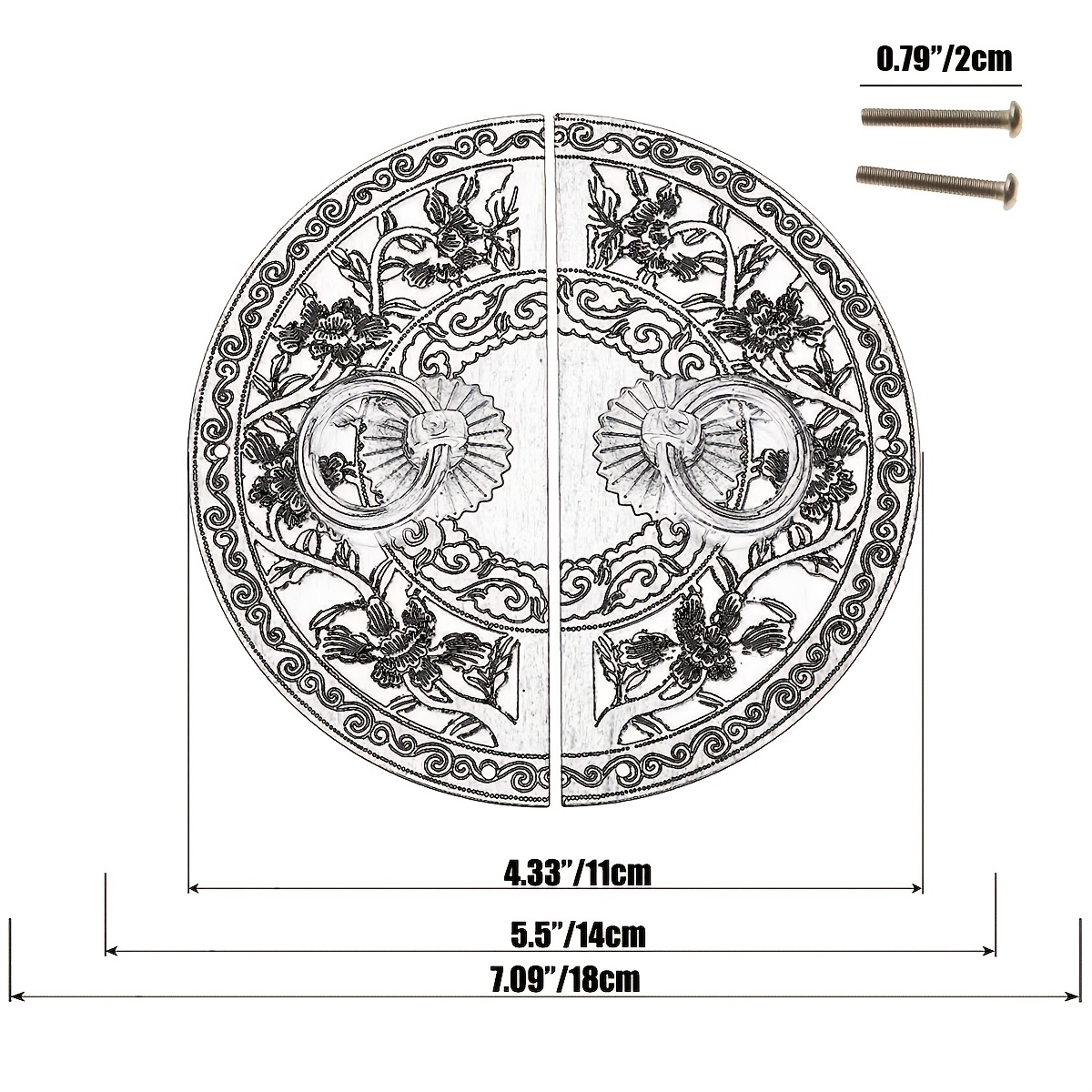 Alça de placa de trava de latã - Furniture Hardware Vintage avaliação e preço