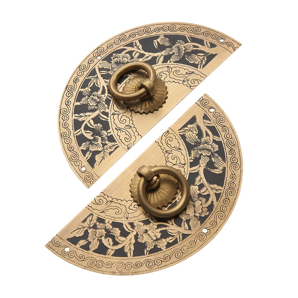 Alça de placa de trava de latã - Furniture Hardware Vintage avaliação e preço